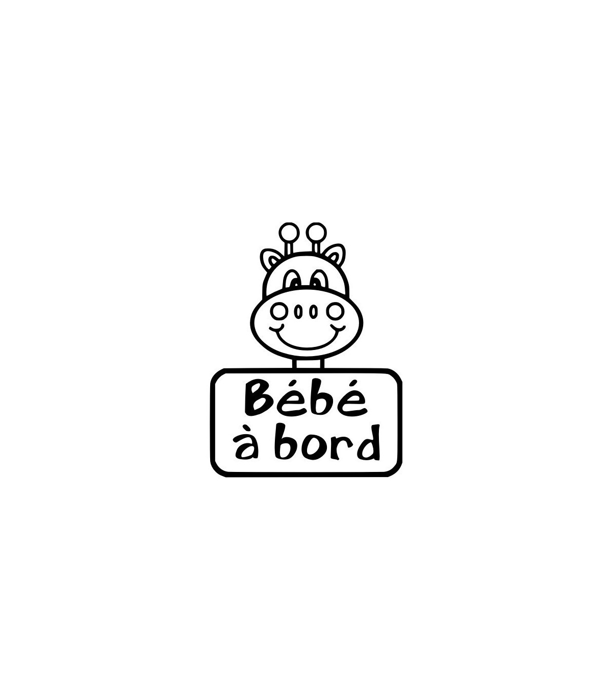Stickers BÉBÉ A BORD GIRAFE