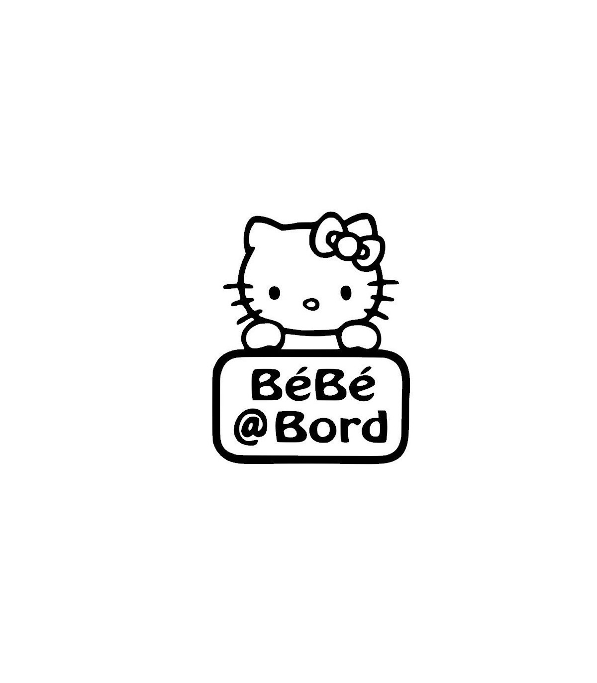 Stickers BÉBÉ A BORD KITTY AROBASE 