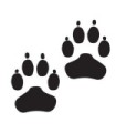 Stickers EMPREINTES DE CHIEN X2