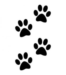 Stickers EMPREINTES DE CHIEN X4