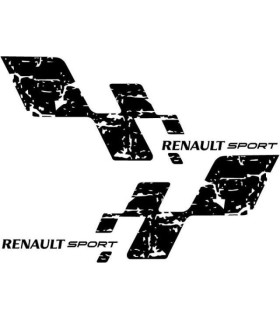 Stickers  RENAULT SPORT DÉSTRUCTURÉ  X2 TAILLE 2