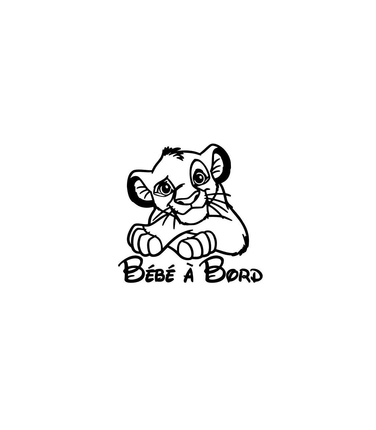 Stickers BÉBÉ A BORD SIMBA