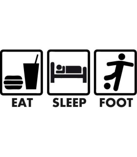Stickers EAT SLEEP FOOT