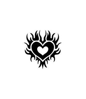 Stickers CŒUR EN FLAMMES