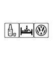 Stickers EAT SEX VW
