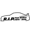 Stickers PAUL WALKER 8 GAUCHE