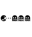 Stickers PAC MAN MANGE TFSI TDI GTD