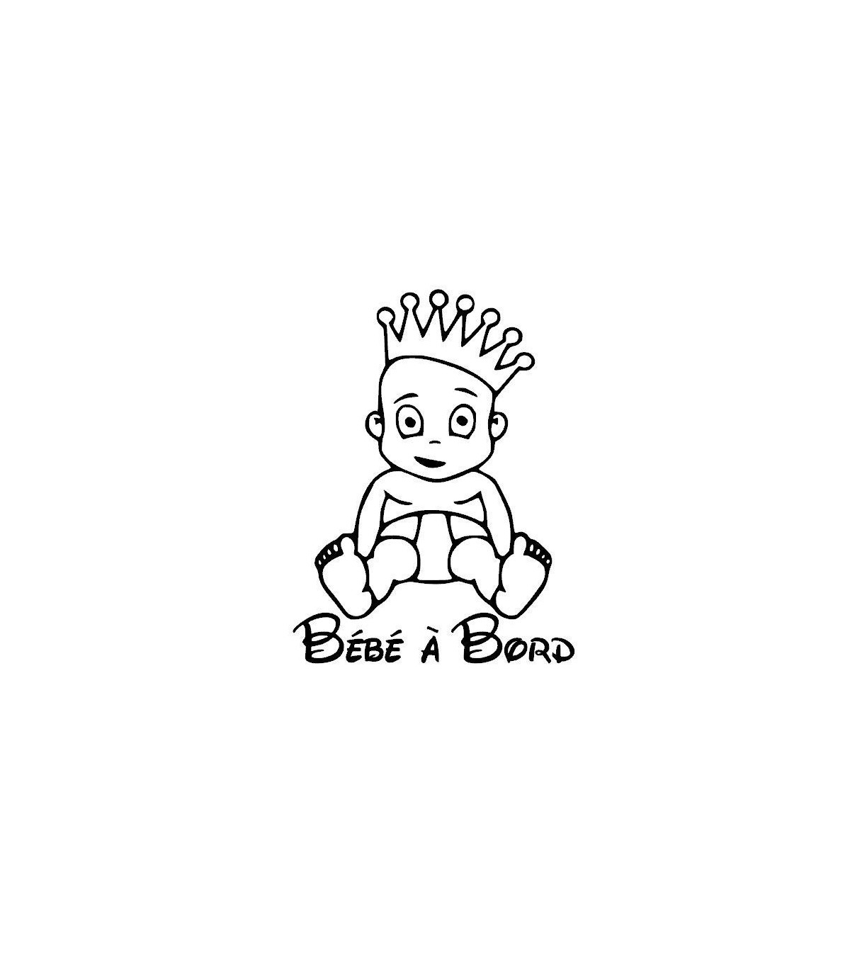 Stickers BÉBÉ A BORD ROI 