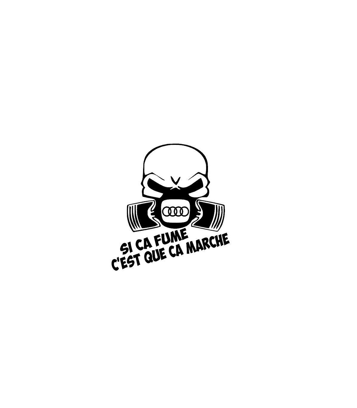 Stickers SI CA FUME AUDI